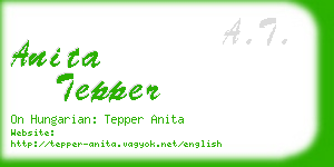anita tepper business card